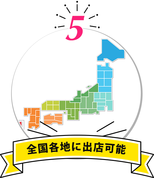 全国各地に出店可能